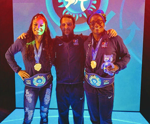 Izzy coached two athletes to world championship caliber in female wrestling.